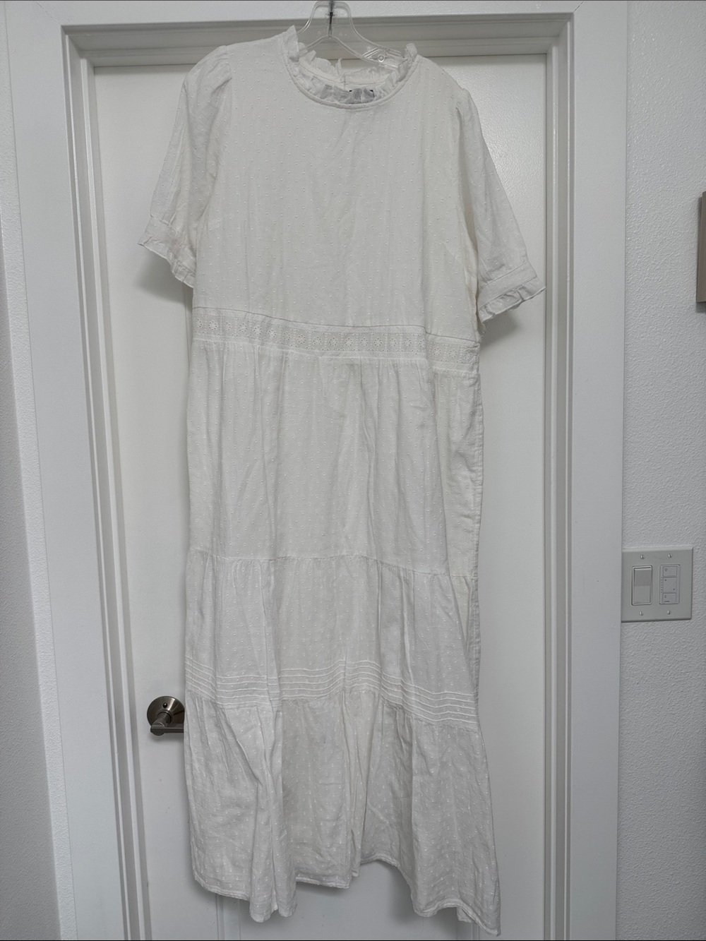 Lightweight White Tiered Cotton maxi Dress - ASOS design